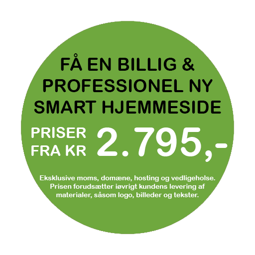 Professionel hjemmeside fra 2795,- ekskl. moms Professionel hjemmeside fra 2795,- ekskl. moms